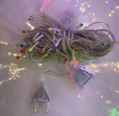 TTT 10m 100 Led Damla Uçlu Led Pembe Işık Şeffaf Kablo