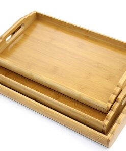 TTT 3'lü Bambu Tepsi Model 4