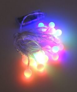 TTT 3m 20 Led Beyaz Top RGB ışık Pilli 2 Kademeli