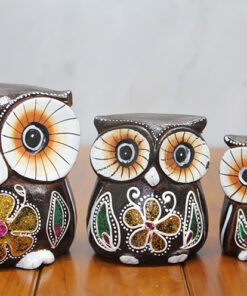 TTT Ahşap 3'lü Baykuş Seti Model 1