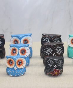 TTT Ahşap 3'lü Baykuş Seti Model 5