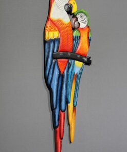 TTT Ahşap Duvara Asmalı 2'li Papağan Model 2