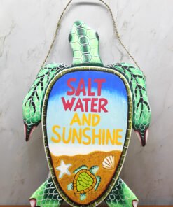 TTT Ahşap Duvara Asmalı Kaplumbağa