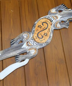 TTT Ahşap Duvara Asmalı Kertenkele Figürü