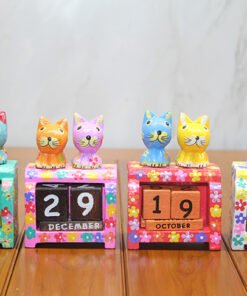 TTT Ahşap Kedili Takvim