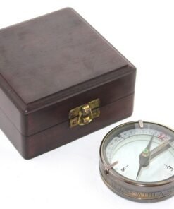 TTT Ahşap Kutulu Pirinç Pusula Model 10