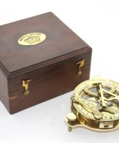 TTT Ahşap Kutulu Pirinç Pusula Model 11