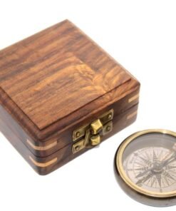 TTT Ahşap Kutulu Pirinç Pusula Model 12