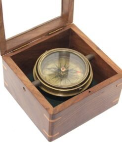 TTT Ahşap Kutulu Pirinç Pusula Model 14