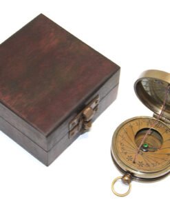 TTT Ahşap Kutulu Pirinç Pusula Model 5