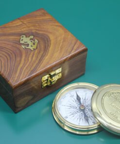 TTT Ahşap Kutulu Pirinç Pusula Model 9