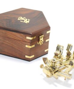 TTT Ahşap Kutulu Pirinç Sekstant Model 2