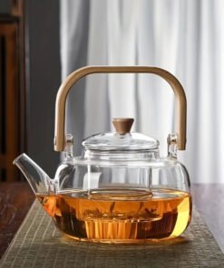 TTT Ahşap Saplı Cam Filtreli Demlik