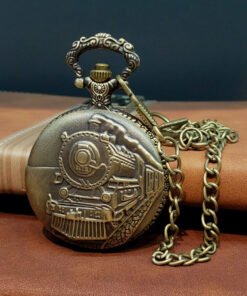 TTT Antika Tren Tasarımlı Köstekli Cep Saati