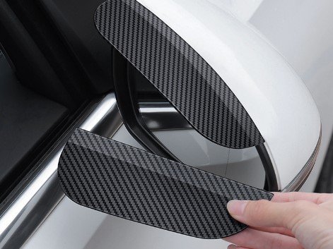 TTT Araba Ayna Yağmur Koruyucu Siper Karbon Desenli