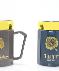 TTT Ayna Kapaklı Porselen Kupa Bardak