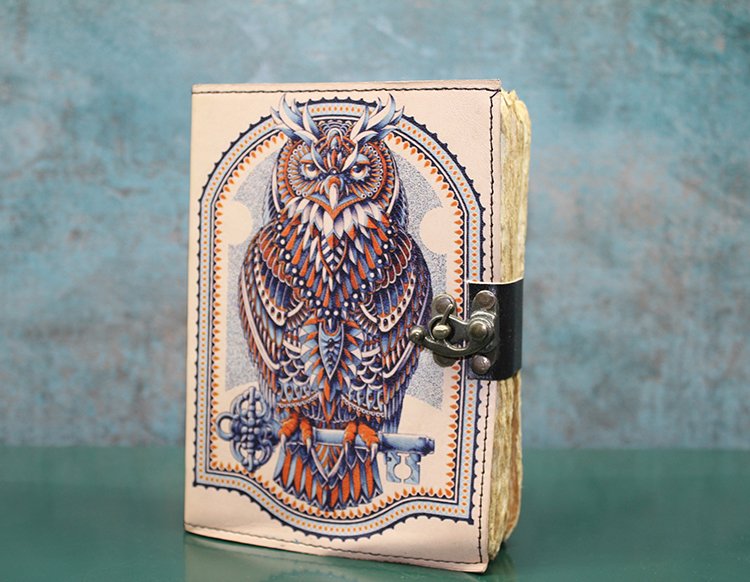 TTT Baykuşlu Deri Defter Model 3