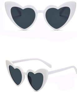 TTT Beyaz Renk Kalp Şekilli Parti Gözlüğü