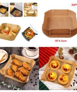 TTT Büyük Boy Air Fryer Fritöz Pişirme Kağıdı 50 Adet