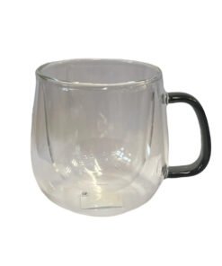 TTT Çift Cidarlı Cam Kupa Gri Renk