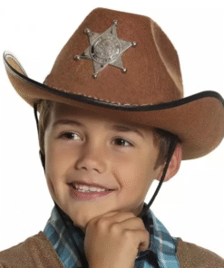 TTT Çocuk Kovboy Şapkası Kahverengi