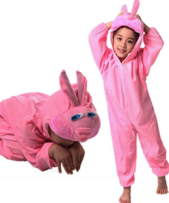 TTT Çocuk Tavşan Kostümü Pembe Renk 4-5 Yaş