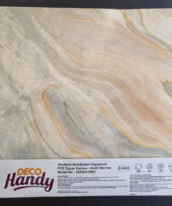 TTT Decohandy 30x30 Cm Pvc Duvar Karosu 4'Lü Paket - Antik Mermer