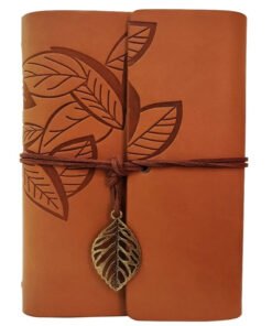 TTT Deri Yaprak Desenli Defter
