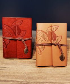 TTT Deri Yaprak Desenli Defter Küçük Boy
