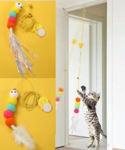 TTT Elastik Yapışkanlı Kedi Oyun Oltası