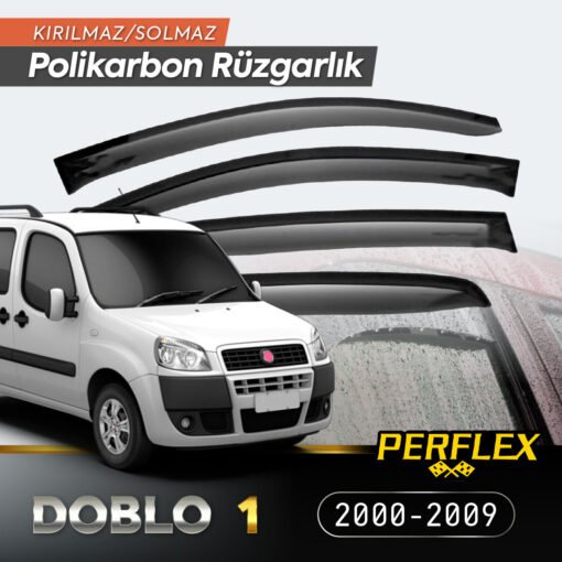 TTT Fiat Doblo 1 2000-2009 Cam Rüzgarlığı V2 Düz
