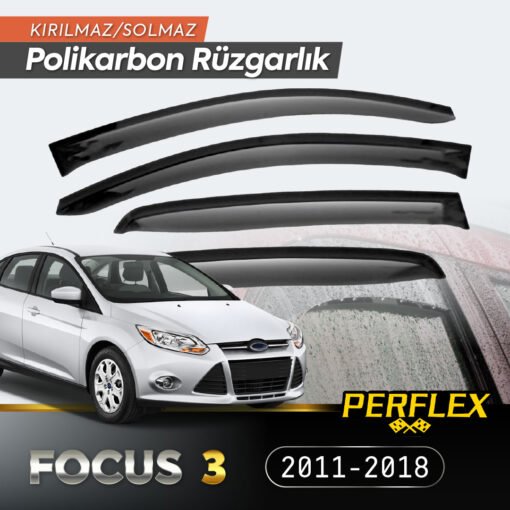 TTT Ford Focus 3 2011-2018  (6 Parça) Cam Rüzgarlığı V2 Mugen