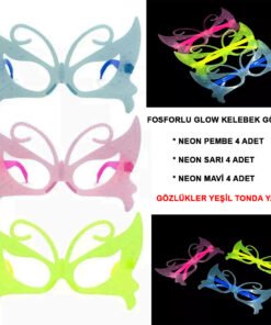 TTT Fosforlu Neon Parti Gözlüğü Seti 12 Adet