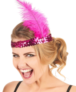 TTT Fuşya Renk Çarliston Saç Bandı