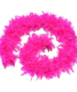 TTT Fuşya Renk Kabarık Tüylü Otriş Boa Gerçek Tüy Dekorasyon