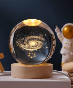 TTT Galaksi Tasarımlı Işıklı Cam Küre