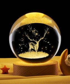 TTT Geyik Tasarımlı USB'li Cam Küre