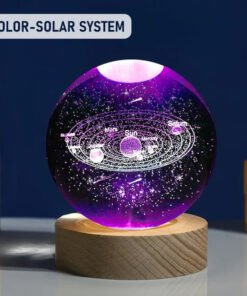 TTT Gezegen Tasarımlı Işıklı Cam Küre