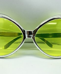 TTT Gümüş Renk Yeşilçam Nostalji 80li Yıllar 90lı Yıllar Parti Gözlüğü  7x16 cm