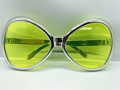 TTT Gümüş Renk Yeşilçam Nostalji 80li Yıllar 90lı Yıllar Parti Gözlüğü 7x16 cm