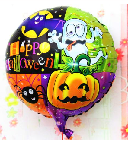 TTT Halloween Örümcekli Kabaklı Folyo Balon 18 inç