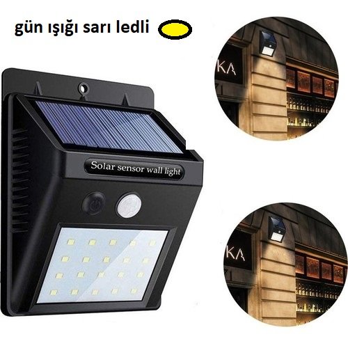 TTT Hareket Sensörlü Güneş Enerjili Lamba 20 led