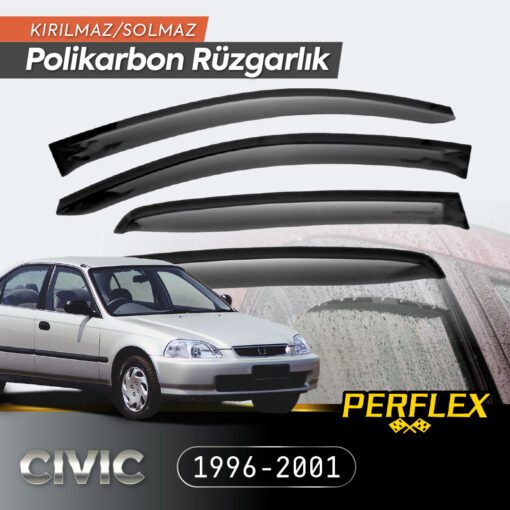 TTT Honda Civic 1996-2001 Cam Rüzgarlığı V2 Mugen