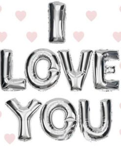 TTT I Love You Folyo Balon Gümüş Renk 35 CM
