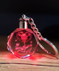 TTT I Love You Gül Tasarım Renk Değiştiren Anahtarlık