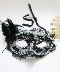 TTT İnci İşlemeli Taşlı Dantelli Parti Maskesi