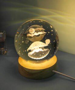 TTT İncili İstiridye Tasarımlı Işıklı Cam Küre