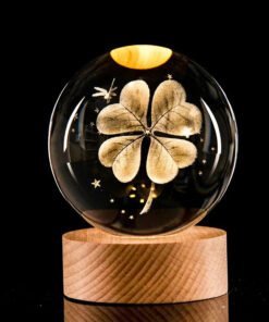 TTT Işıklı Yonca Tasarımlı Cam Küre