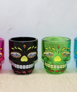 TTT İstanbul Temalı Cam Kurukafa Shot Bardak Renkli