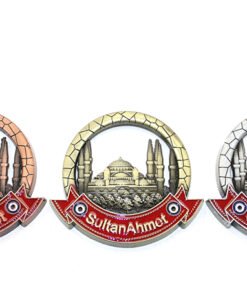 TTT İstanbul Temalı Metal Magnet Sultanahmet Yuvarlak Tasarımlı
